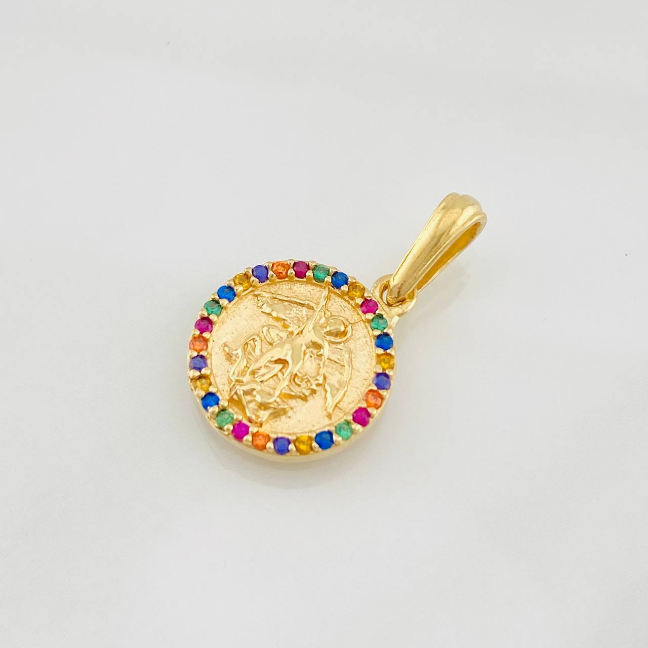 Dije Medalla San Miguel 1.55g / 2cm Oro Amarillo 18K