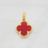 Dije Trebol Agata 5.15g / 3cm Oro Amarillo 18K