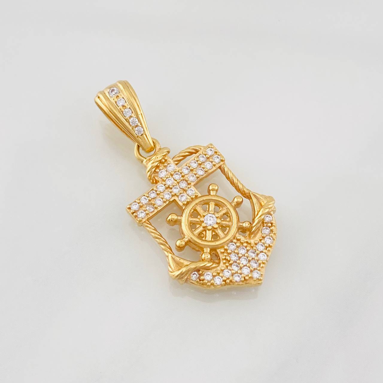 Dije Cruz Ancla 2.9g / 3cm Oro Amarillo 18K