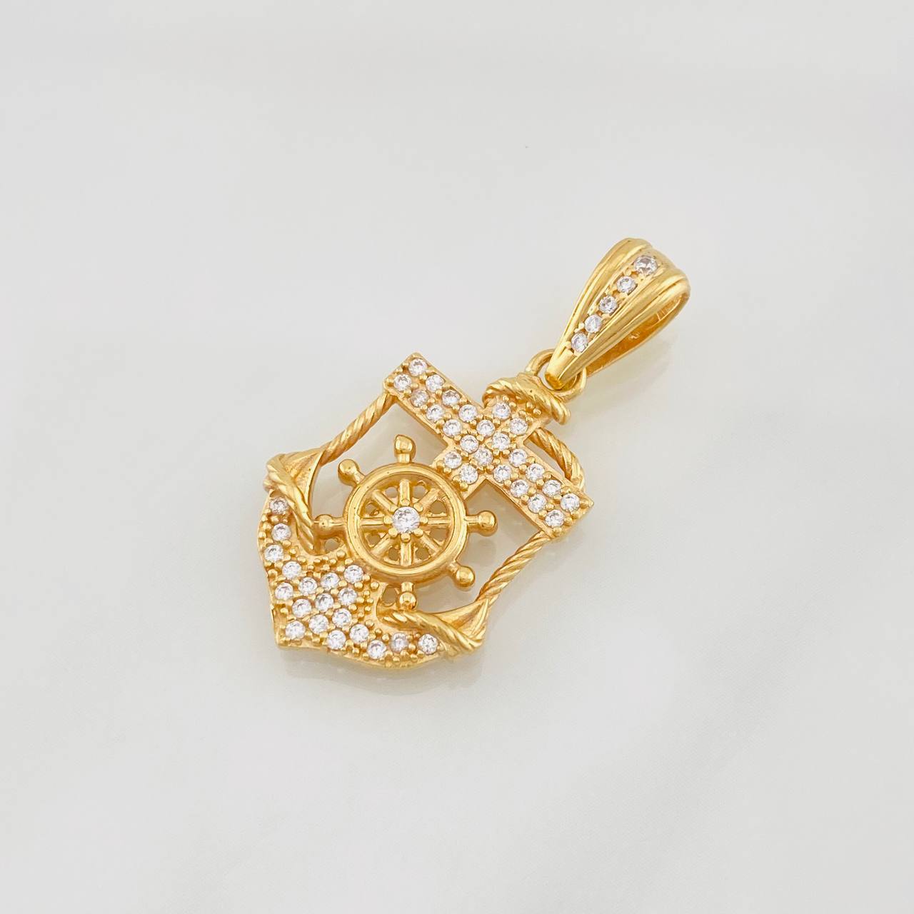 Dije Cruz Ancla 2.9g / 3cm Oro Amarillo 18K