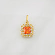 Dije Halo Cuadrado 2.1g / 1.5cm Oro Amarillo 18K