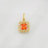 Dije Halo Cuadrado 2.1g / 1.5cm Oro Amarillo 18K