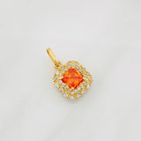 Dije Halo Cuadrado 2.1g / 1.5cm Oro Amarillo 18K