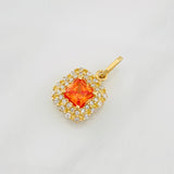 Dije Halo Cuadrado 2.1g / 1.5cm Oro Amarillo 18K