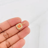 Dije Halo Cuadrado 2.1g / 1.5cm Oro Amarillo 18K