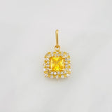 Dije Halo Cuadrado 2g / 2cm Oro Amarillo 18K