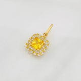 Dije Halo Cuadrado 2g / 2cm Oro Amarillo 18K