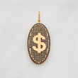 Dije Placa Signo Peso 5.85g / 4.5cm Oro Rosa 18K