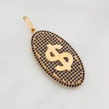 Dije Placa Signo Peso 5.85g / 4.5cm Oro Rosa 18K