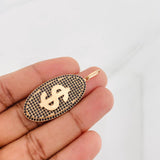 Dije Placa Signo Peso 5.85g / 4.5cm Oro Rosa 18K