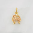 Dije Herradura Caballo 1.8g / 2cm Dos Oros Amarillo Rosa 18K