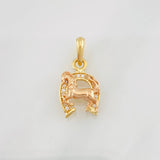 Dije Herradura Caballo 1.8g / 2cm Dos Oros Amarillo Rosa 18K