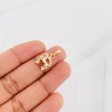 Dije Herradura Caballo 1.8g / 2cm Dos Oros Amarillo Rosa 18K