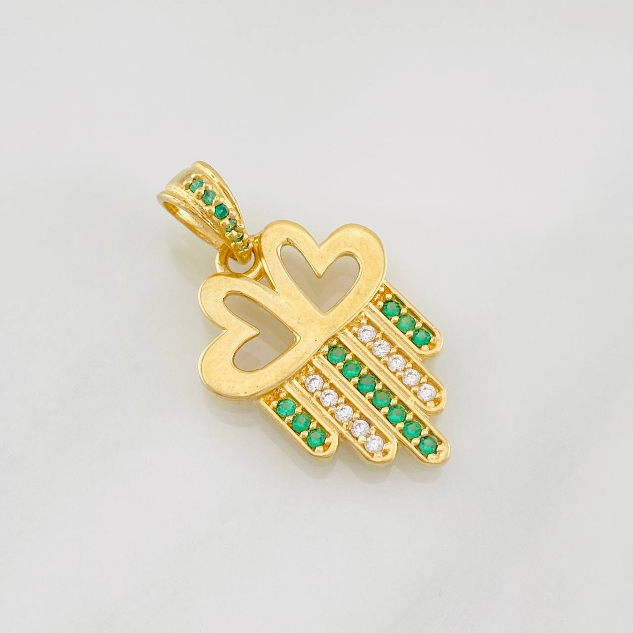 Dije Hamsa Corazones 3.1g / 2.5cm Oro Amarillo 18K