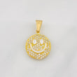 Dije Cara Feliz Tupida 1.85g / 2.2cm Oro Amarillo 18K