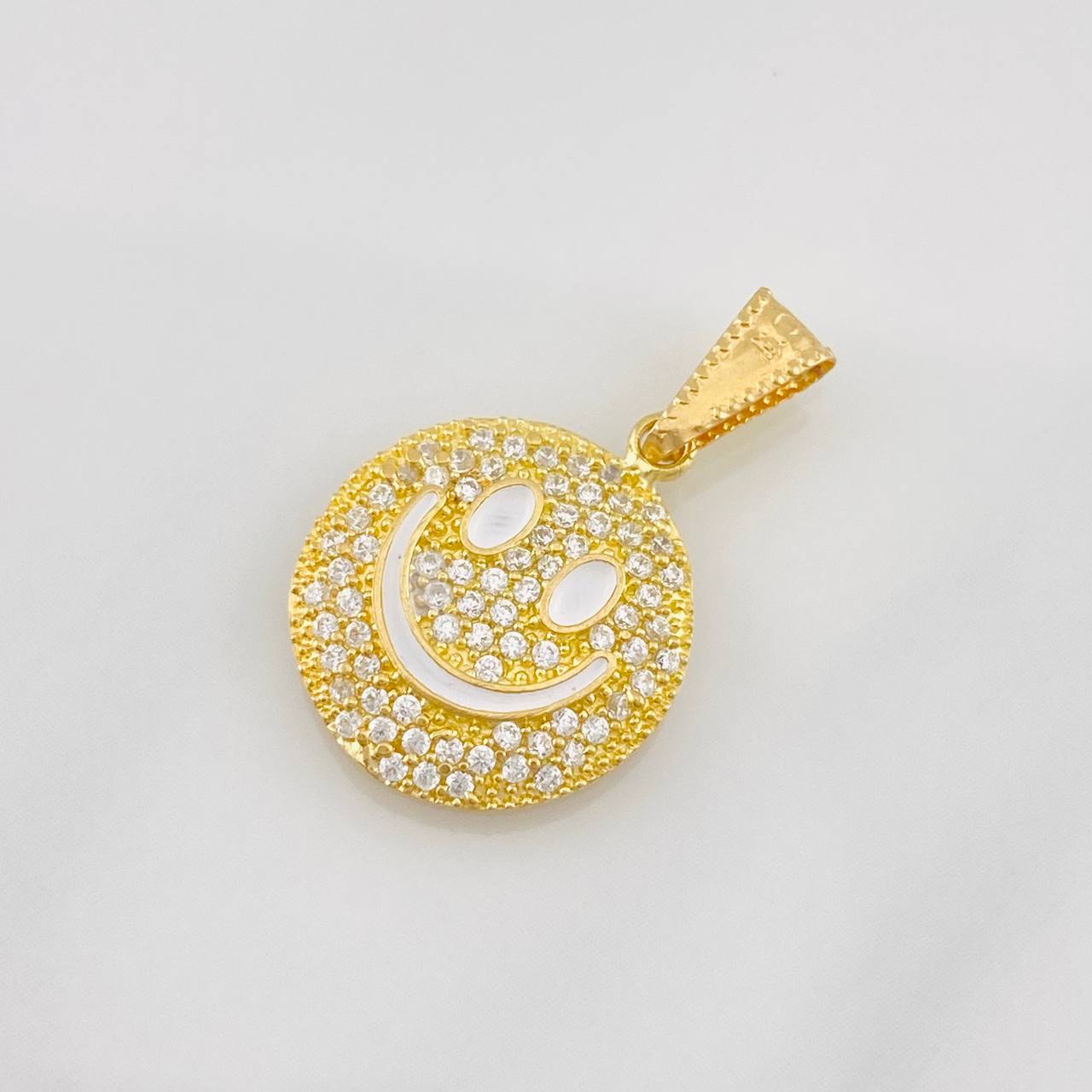 Dije Cara Feliz Tupida 1.85g / 2.2cm Oro Amarillo 18K