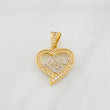 Dije Corazon Nana 3.25g / 2.5cm Dos Oros Amarillo Blanco 18K
