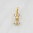 Dije Cuchilla 1.75g / 2.4cm Dos Oros Amarillo Blanco 18K