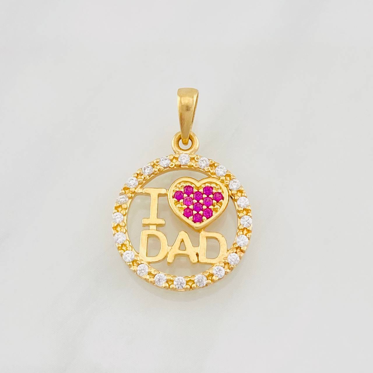 Dije I Love You Dad 2g / 2cm Oro Amarillo 18K