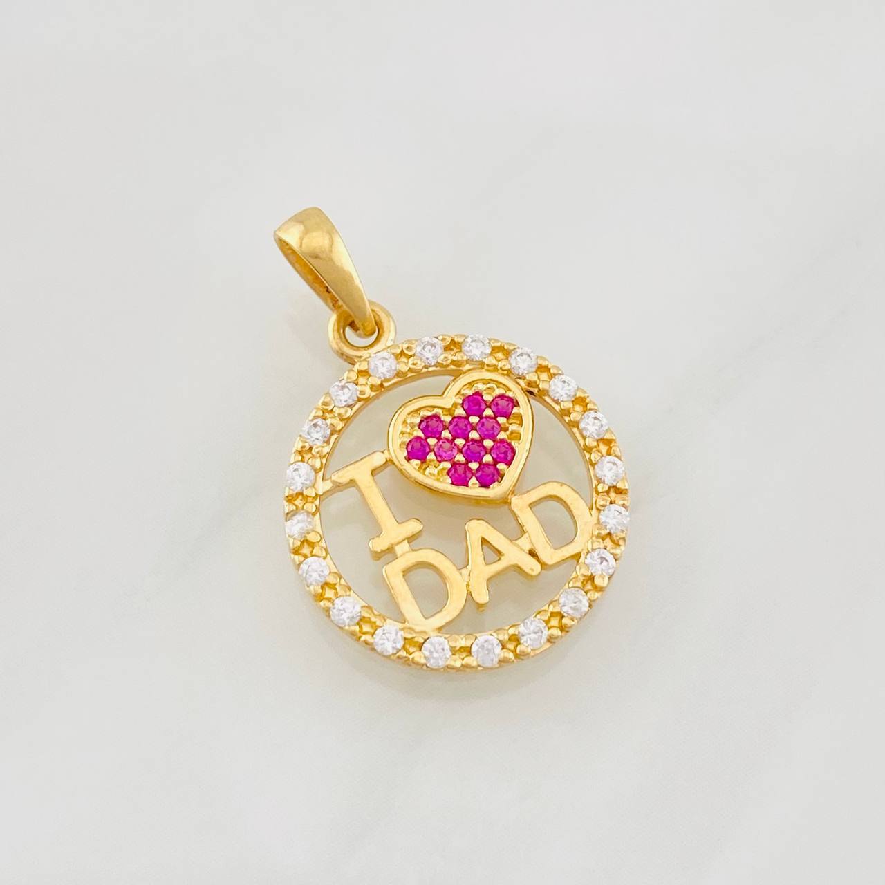 Dije I Love You Dad 2g / 2cm Oro Amarillo 18K