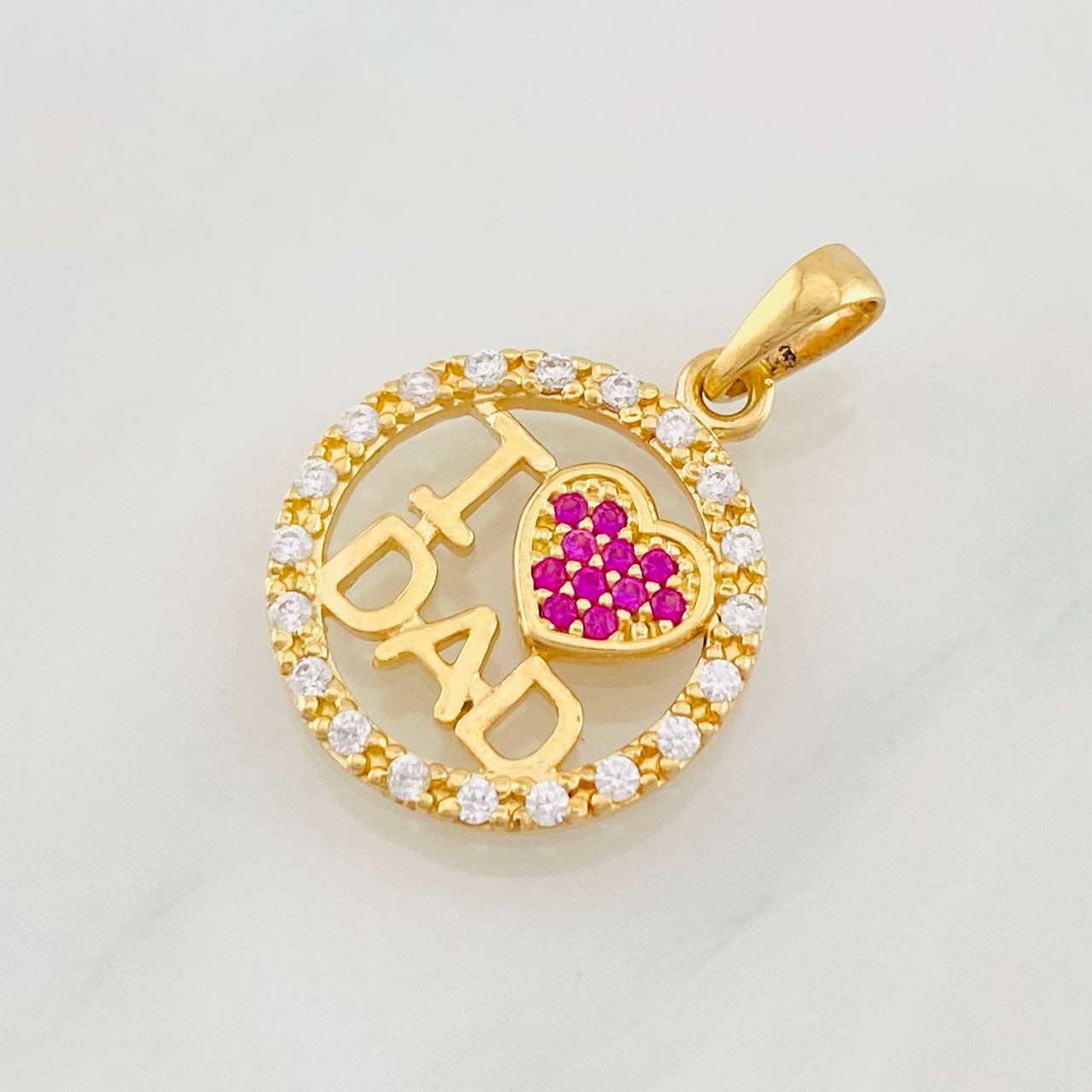 Dije I Love You Dad 2g / 2cm Oro Amarillo 18K
