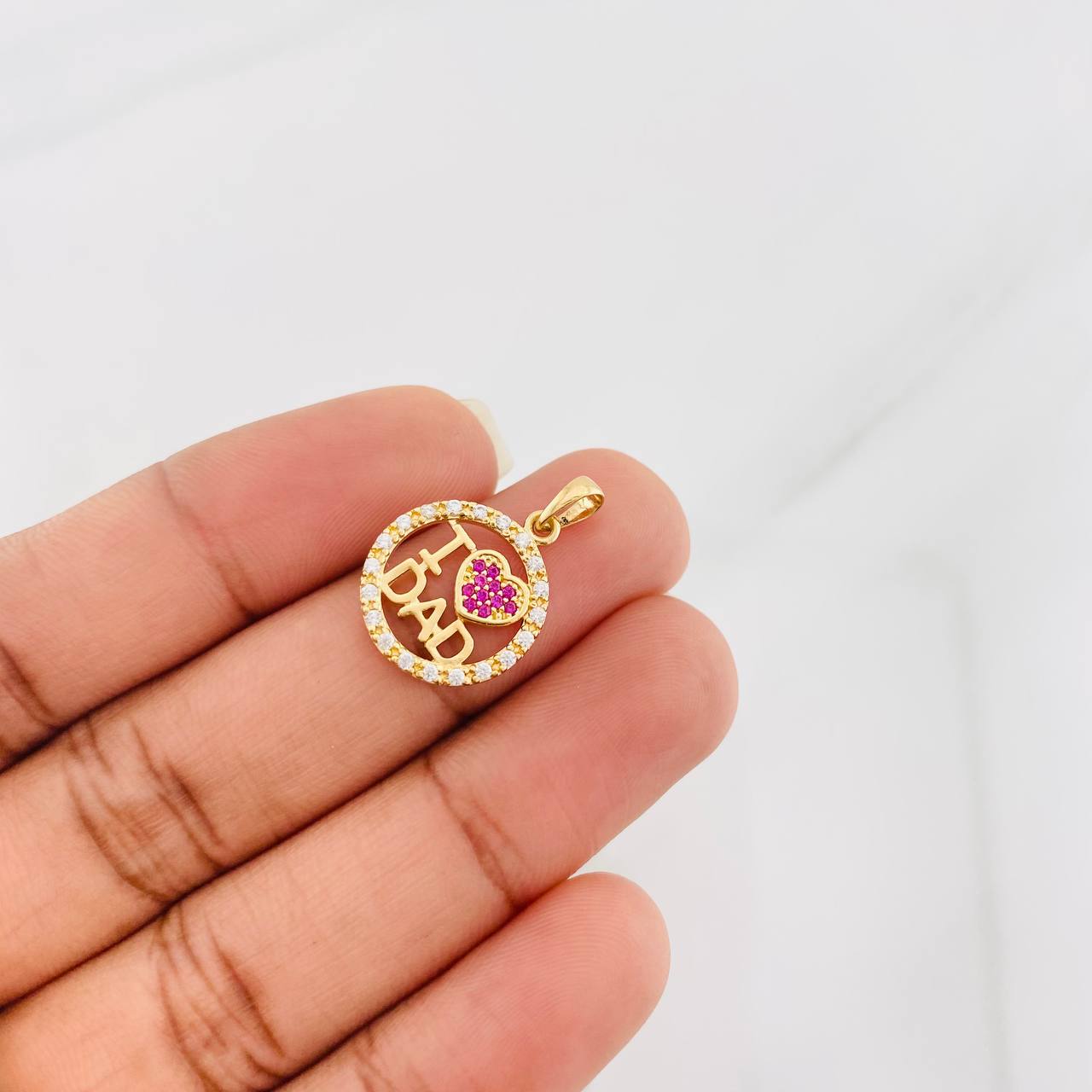 Dije I Love You Dad 2g / 2cm Oro Amarillo 18K
