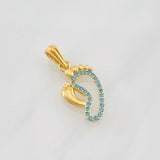 Dije Pies 1g / 2cm Oro Rosa 18K