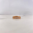 Anillo Argolla Tornillo 5.3gr / T7 1/2 / Circones Blancos Oro Rosa 18K #