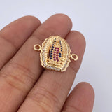 Herraje Guadalupe 2.5gr / 2cm / Circones Blancos Fucsias Azul Oro Amarillo 18K &