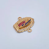 Herraje Guadalupe 2.5gr / 2cm / Circones Blancos Fucsias Azul Oro Amarillo 18K &