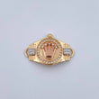 Herraje Corona RX 2.85gr / 2.3cm / Circones Blancos Tres Oros 18K &