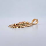 Dije Virgen Guadalupe 5.2gr / 3.6cm / Circones Blancos Verdes Fucsias Oro Amarillo 18K &