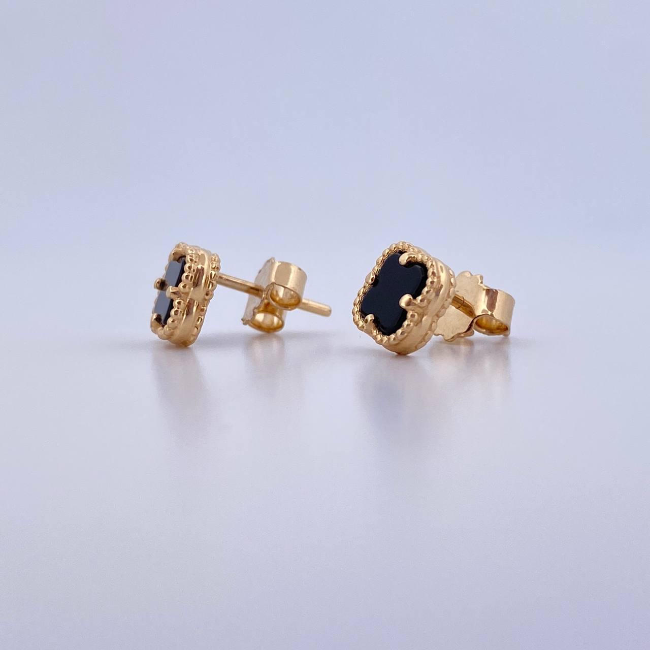 Topos Trebol 2gr / Onix Negro Oro Amarillo Nac.Esp. 18K &