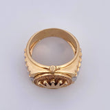 Anillo Corona RX 12.65gr / T10/ Circones Blancos Dos Oros Amarillo Blanco 18K &