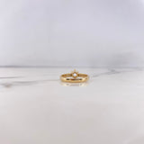 Anillo Solitario Corona 2.75gr / T6 1/2 / Circones Blancos Oro Amarillo 18K $