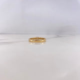 Anillo Solitario Puente 3.2gr / T7 / Circones Blancos Oro Amarillo 18K #
