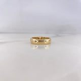 Anillo Solitario Tupido 3.15gr / T6 3/4 / Circones Blancos Verdes Oro Amarillo 18K #