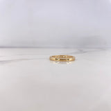 Anillo Churumbela  1.65gr / T5 3/4 / Circones Blancos Oro Amarillo 18K #
