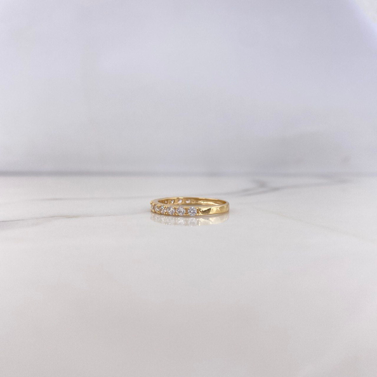Anillo Churumbela  1.65gr / T5 3/4 / Circones Blancos Oro Amarillo 18K #