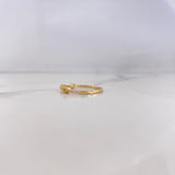 Anillo Churumbela Corazones 1.8gr / T7 / Circones Blancos Oro Amarillo 18K $