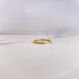 Anillo Churumbela Corazones 1.8gr / T7 / Circones Blancos Oro Amarillo 18K $