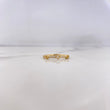 Anillo Churumbela Corazones 1.8gr / T7 / Circones Blancos Oro Amarillo 18K $