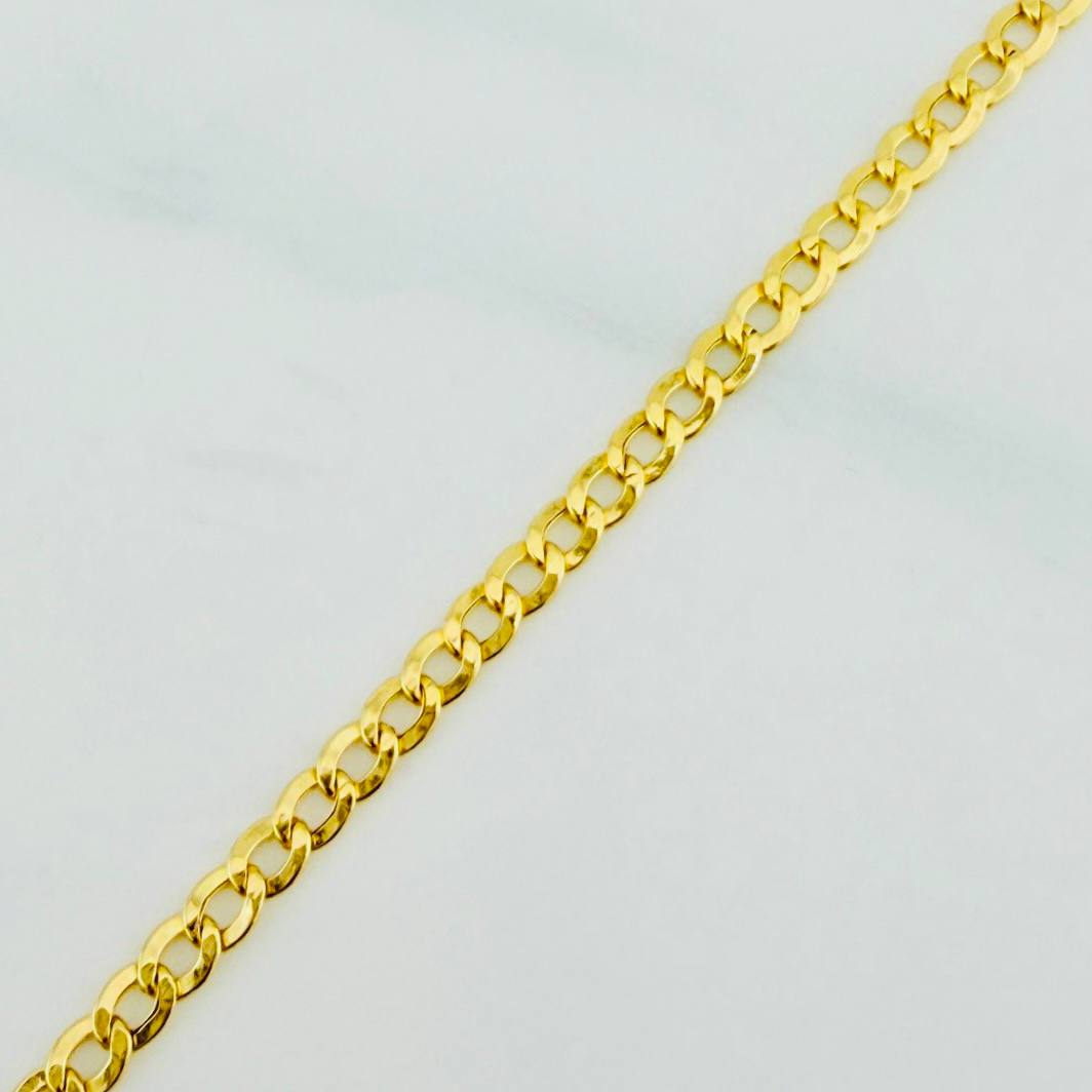 Pulso Cubano 1.2 g / 19 cm / 2.5 mm Oro Amarillo 18K