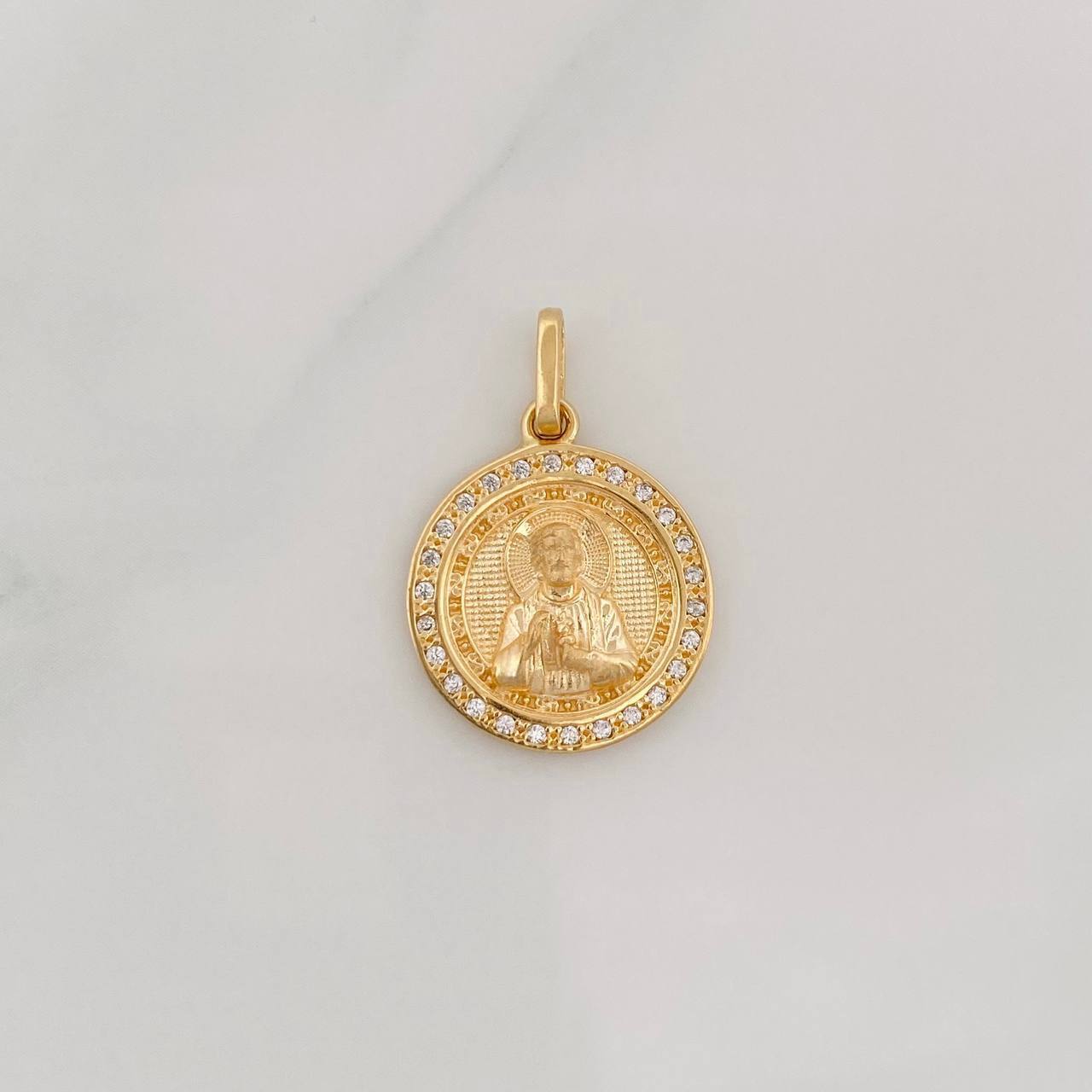 Dije Medalla San Benito 2.65g / 2.4cm Oro Amarillo 18K