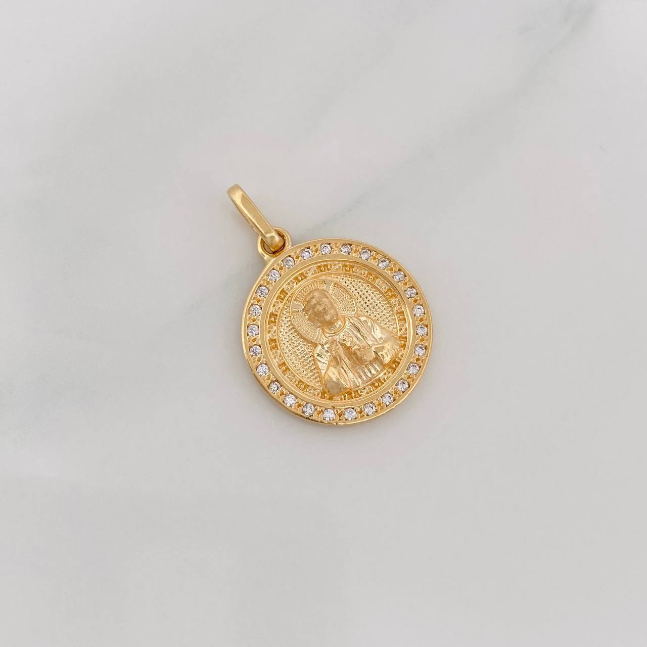 Dije Medalla San Benito 2.65g / 2.4cm Oro Amarillo 18K