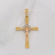 Dije Cruz Cristo 4.4g / 5.2cm Tres Oros 18K