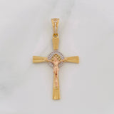 Dije Cruz Cristo 4.4g / 5.2cm Tres Oros 18K