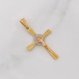 Dije Cruz Cristo 4.4g / 5.2cm Tres Oros 18K