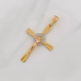Dije Cruz Cristo 4.4g / 5.2cm Tres Oros 18K