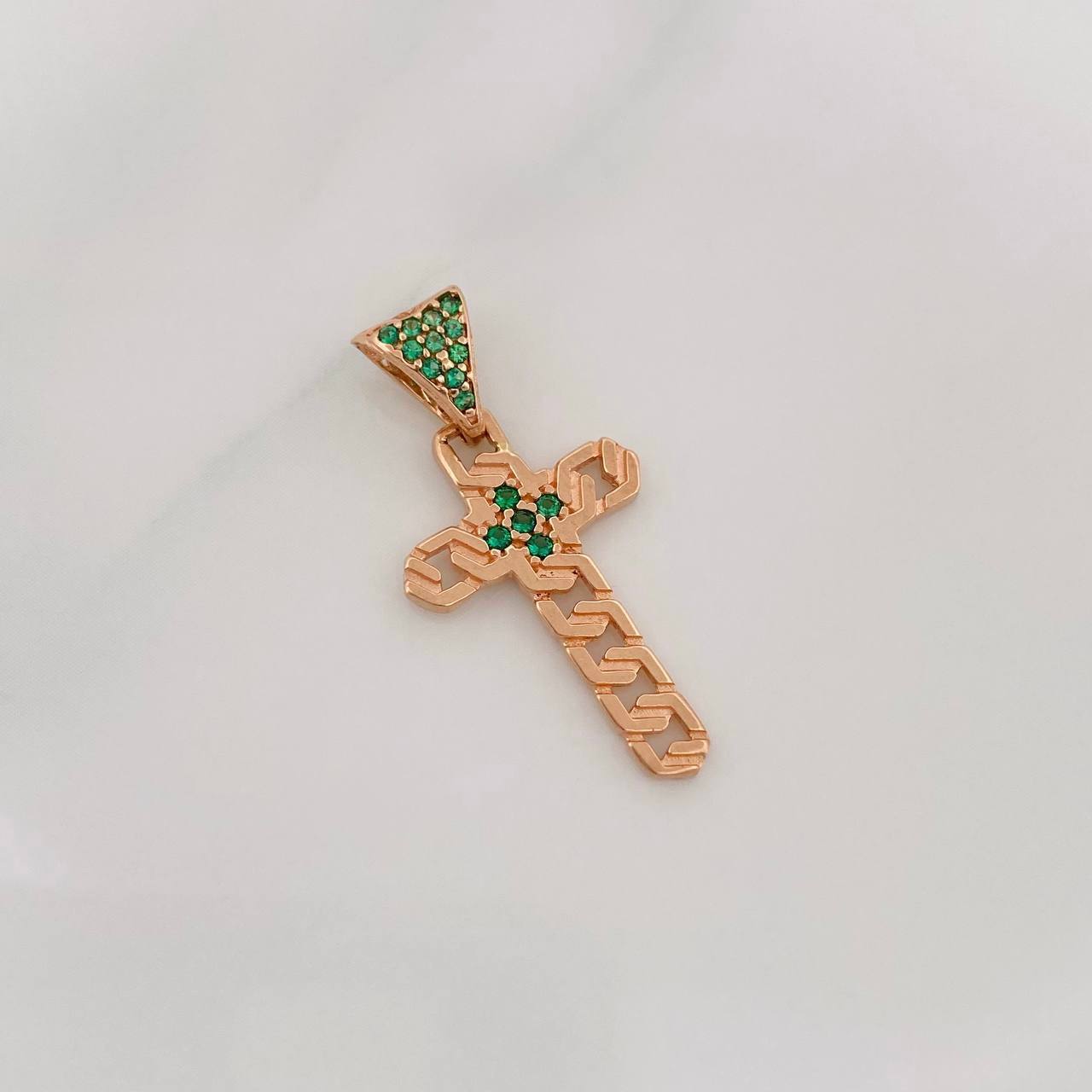 Dije Cruz 1.55g / 2.8cm Oro Rosa 18K